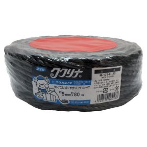 ユタカメイク Yutaka ユタカメイク M-173-6 荷造り紐 PSロープ 5mm×80m ブラック