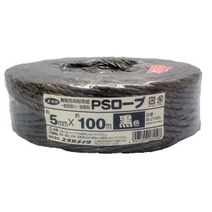 ユタカメイク Yutaka ユタカメイク M-215BL PSロープ 黒色 5mmx100m