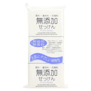 日本石鹸 日本石鹸 無添加せっけん ピュアソープ 100g×3個入