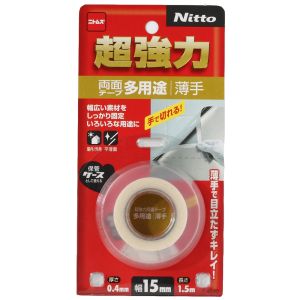ニトムズ Nitto ニトムズ T4530 超強力両面テープ 多用途 薄手 15mm×1.5m