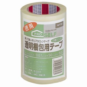 ニトムズ Nitto ニトムズ J6040 3303 透明梱包用テープ3巻パック 50mm×50M