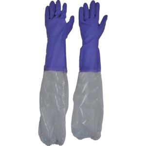 ダンロップ DUNLOP ダンロップ 1547 ビニール厚手 長袖腕カバー付 Lバイオレット