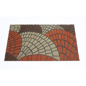 テラモト 玄関マット R2-shell ブラウン 45×75cm