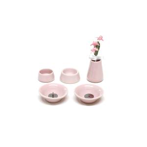 東京ローソク おもいでのあかし ペット 仏具 仏具8点セット 陶器 ピンク PMA00020