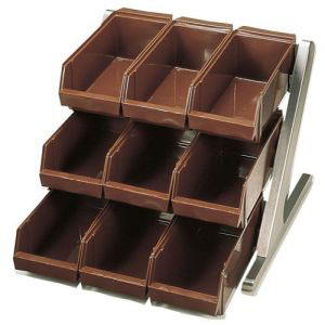 遠藤商事 TKG TKG SA 18-8 デラックス オーガナイザー 3段3列 9個入 ブラウン EOC073 遠藤商事