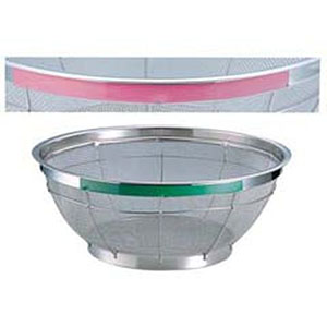 遠藤商事 TKG TKG NEW マンモス カラー 浅型ざる 30cm ピンク AZL4721 遠藤商事