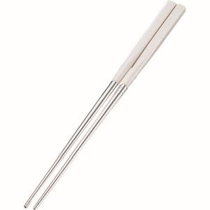 遠藤商事 TKG TKG PC柄ステンレス軽量箸 スベリ止付 24cm アイボリー THS1702 遠藤商事