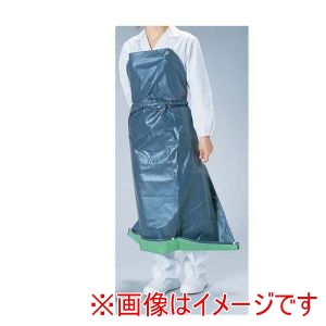 遠藤商事 TKG TKG 機能性エプロン ガードロン 塩ビ抗菌 フィットL ネイビー/グリーン 2486816