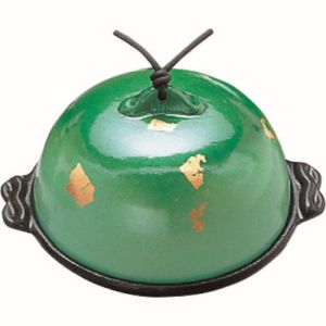 遠藤商事 TKG TKG アルミ高瀬陶板鍋 金彩 緑 中 15cm QTU352