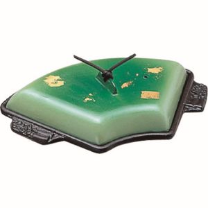 遠藤商事 TKG TKG アルミ扇陶板鍋 金彩 緑 QTU39 遠藤商事