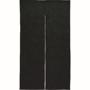 遠藤商事 TKG TKG 半間のれん 綿麻無地 001-08 黒 YHV0507 遠藤商事