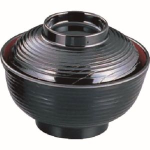 万年 mannen 万年 メラミン木目丼 黒内朱 760M-BR 身