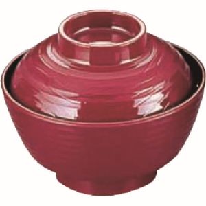 万年 mannen 万年 メラミン木目吸物椀 溜内黒 767M-TB 身