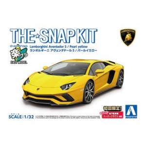 アオシマ アオシマ 63460 12-B ザ スナップキット 1/32 ランボルギーニ アヴェンタドールS パールイエロー