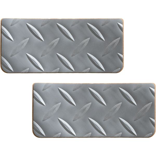  向島自動車用品製作所 向島自動車用品製作所 XG-33 ツメキズガード しま鋼板調長方形 シルバー 2枚入