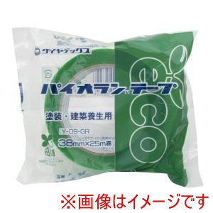 ダイヤテックス DIATEX ダイヤテックス Y-09-GR パイオラン 養生用テープ 緑 38mmｘ25M 36巻入