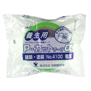 寺岡製作所 寺岡製作所 No.4100 【箱売り】テラオカ No.4100 養生用Pカットテープα 30巻入 50mmx25m 若葉
