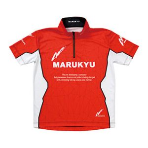 マルキュー マルキュー ジップアップシャツ02 半袖 レッド Mサイズ 16491