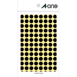 エーワン Aone エーワン 7009 カラーラベル 丸型 9mmΦ 黒