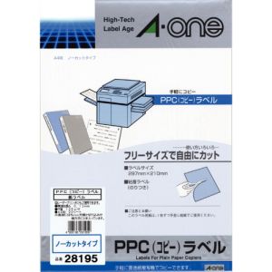 エーワン Aone エーワン 28195 PPCラベル A4ノーカット/ 20枚