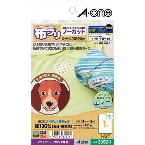 エーワン Aone エーワン 33531 布プリアイロンはがきノーカット