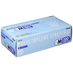 川西工業 川西工業 ポリエチレン手袋ストレッチα M 200枚入