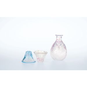 東洋佐々木ガラス 東洋佐々木ガラス 招福杯 桜富士 酒器セット G642-M78