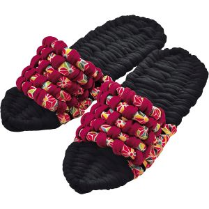 パナミ  Panami パナミ 手芸キット 布ぞうり やんわりスリッパ 黒×赤 YW-49 Panami PAN-YW49 タカギ繊維