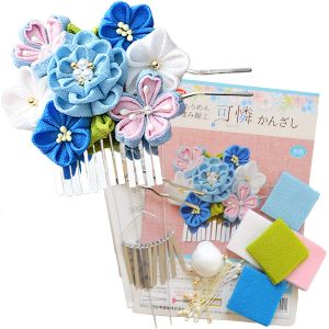 パナミ  Panami パナミ つまみ細工 手作り キット 可憐 かんざし 髪飾り 材料 アクセサリー 手芸 水色 LH457 Panami PAN-LH457 タカギ繊維