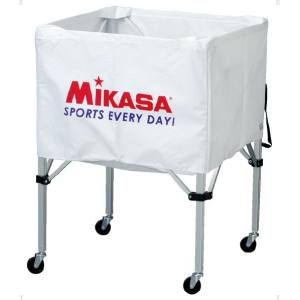 ミカサ MIKASA ミカサ 器具 ボールカゴ 箱型 中 フレーム 幕体 キャリーケース3点セット ホワイト BCSPS