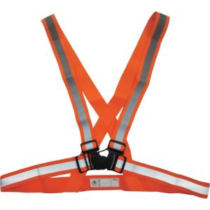 富士手袋 富士手袋 8270-OR 伸縮安全テープベスト 蛍光オレンジ