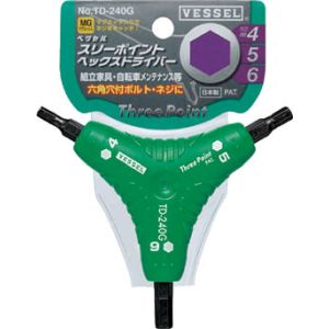 ベッセル VESSEL ベッセル TD-240G スリーポイント ヘックスドライバー VESSEL
