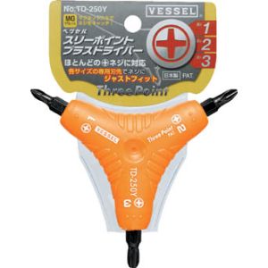 ベッセル VESSEL ベッセル TD-250Y スリーポイント プラスドライバー VESSEL