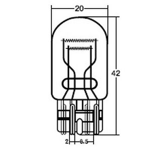 スタンレー電気 STANLEY スタンレー W7879 ウェッジベース電球 12V 23/8W T20 10個入 STANLEY