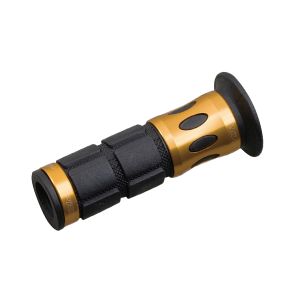 デイトナ DAYTONA デイトナ 98102 PRO-GRIP ショートタイプ744　STDラバー　115mm　貫通　ブラック/ゴールド DAYTONA