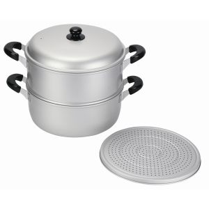 パール金属 パール金属 ニューセレット アルミ2段蒸し器 30cm H-2419