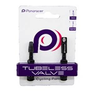パナレーサー Panaracer パナレーサー TLV-44-B チューブレスバルブ 44mm 2本セット+キャップ1個 Panaracer