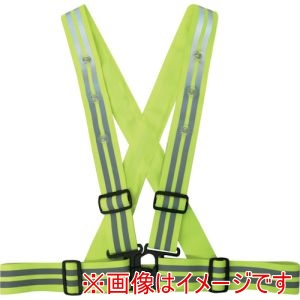 喜多 喜多 NO6100-LIM-F LEDストレッチ安全ベルト 4.8cm幅 No6100 ライム フリー