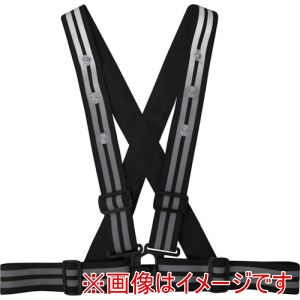 喜多 喜多 NO6100-BK-F LEDストレッチ安全ベルト 4.8cm幅 No6100 ブラック フリー