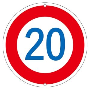 日本緑十字社 緑十字 133225 道路標識 構内用 制限速度20キロ 道路323-20K 600mm Φ スチール