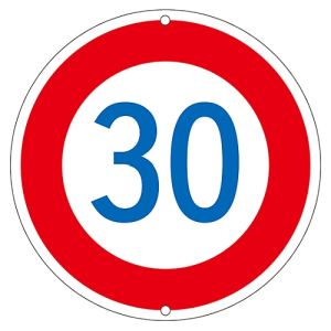 日本緑十字社 緑十字 133227 道路標識 構内用 制限速度30キロ 道路323-30K 600mm Φ スチール