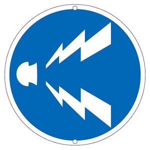 日本緑十字社 緑十字 133250 道路標識 構内用 警笛鳴らせ 道路328 600mm Φ スチール