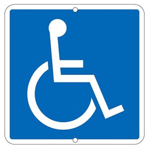 日本緑十字社 緑十字 133320 道路標識 構内用 身障者マーク 道路404 600×600mm スチール