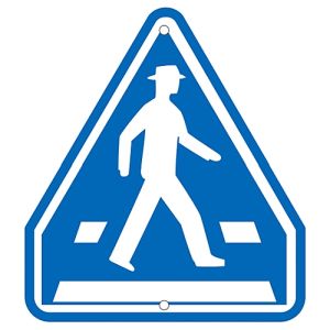 日本緑十字社 緑十字 133331 道路標識 構内用 横断歩道 道路407-A 685×600mm スチール