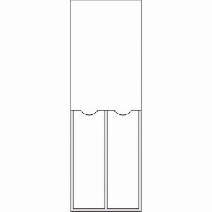 日本緑十字社 緑十字 46220 責任者氏名標識 白無地タイプ 2名用 名220 150×50mm 名札差込式 エンビ
