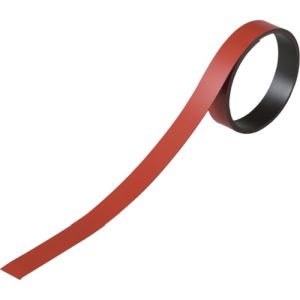 日本緑十字社 緑十字 312024 テープ状カラーマグネット 赤 マグネ15R 15mm 幅×1m×0.8mm 2本組
