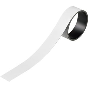 日本緑十字社 緑十字 312041 テープ状カラーマグネット 白 マグネ25W 25mm 幅×1m×0.8mm 片面磁力