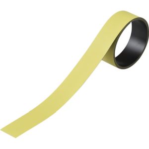 日本緑十字社 緑十字 312043 テープ状カラーマグネット 黄 マグネ25Y 25mm 幅×1m×0.8mm 片面磁力