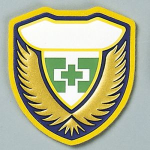 日本緑十字社 緑十字 126912 立体ワッペン 胸章 安全衛生マーク ○○ 胸L 73×67mm