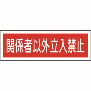 日本緑十字社 緑十字 93196 短冊型安全標識 関係者以外立入禁止 GR196 120×360mm エンビ 横型